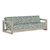 Malta 80" Wide Outdoor Teak Patio Sofa with Cushions