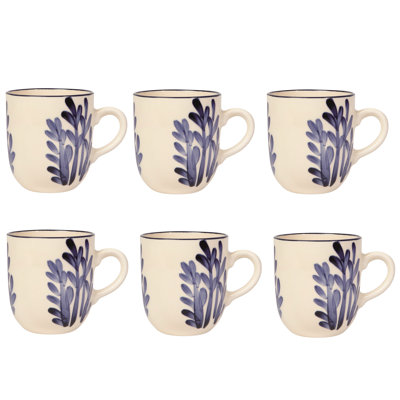 Set of 6 Floren Hand-painted Turkish Mug