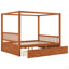 Lit à baldaquin en bois avec tiroirs de rangement, grand-35750414-35750409