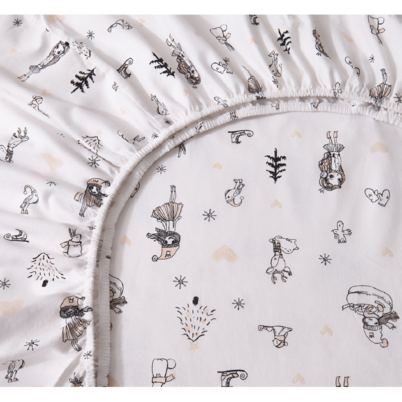 Ensemble de draps pour chambre d'amis 100% coton Palo, Ensemble de draps pour lit double + drap-housse + 