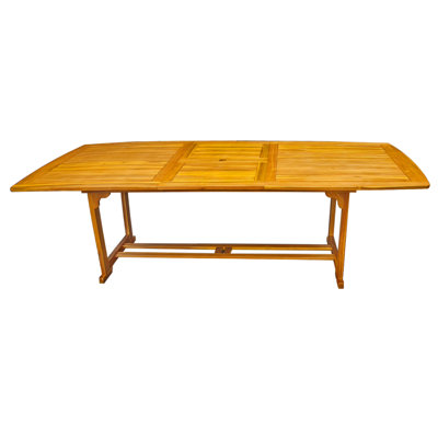 Extendable 1800/ 2400 Dining Table, FSC 100% Acacia Wood Natural Colour