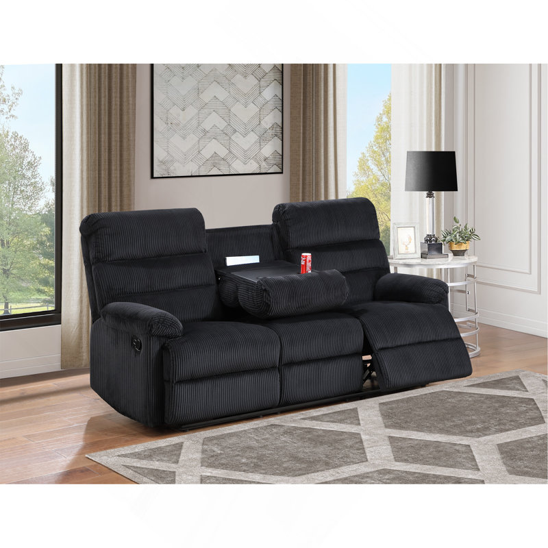 Canapé inclinable Lucie G00250A-RS, noir