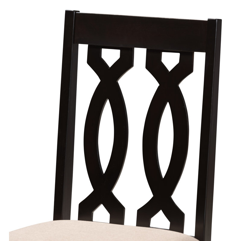 Chaise en bois massif Gautieri, Sable