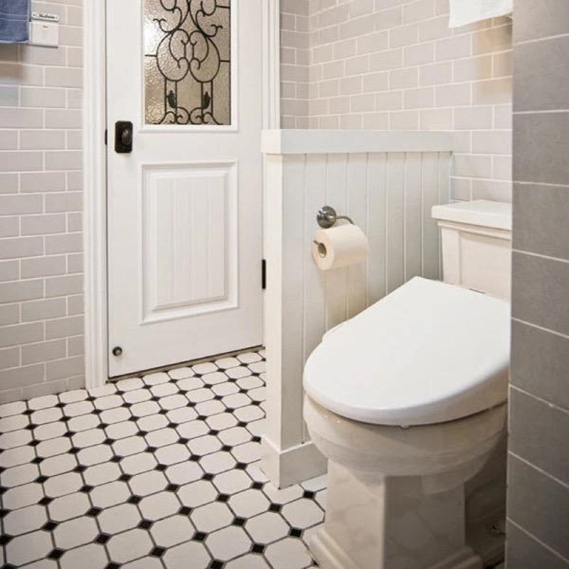 The Tile Life Check 12" x 12" Porcelain Mosaic Tile Sheet