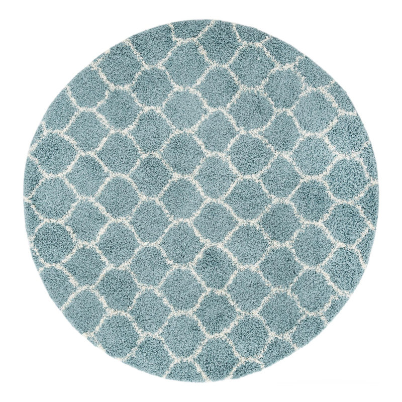 Geometric Indoor Rug, Round 7'10"