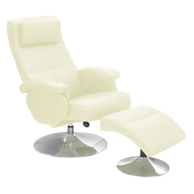 Cestina 72cm Wide Faux Leather Swivel Standard Recliner