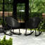 Ensemble de 2 chaises berçantes Gable, résistantes aux intempéries et durables pour un confort extérieur et un style moderne