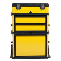 Rolling Tool Box With Wheels, Foldable Comfort Handle, And Removable Top -  Toolbox Organizers And Storage By Stalwart : Target