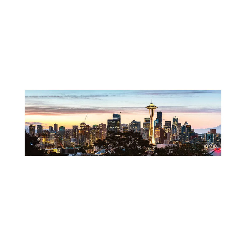 Seattle Skyline Panoramic by Matteo Colombo - Wrapped Canvas Panoramic Print, 152.4 cm H x 50.8 cm W x 1.91 cm D