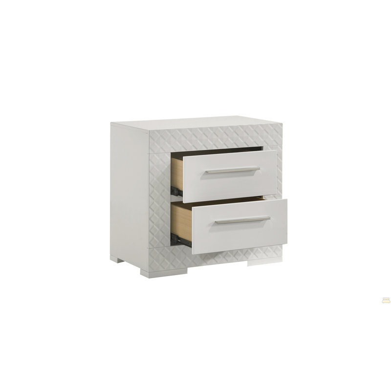 2-Drawer Night Stand Made With Wood