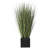 Irby Green Faux Foliage Onion Grass Artificial Plant with Black Rectangular Plastic Pot