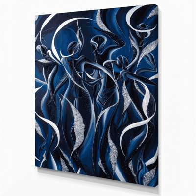 Abstract Figurative 44 Gray Canvas Wall Art