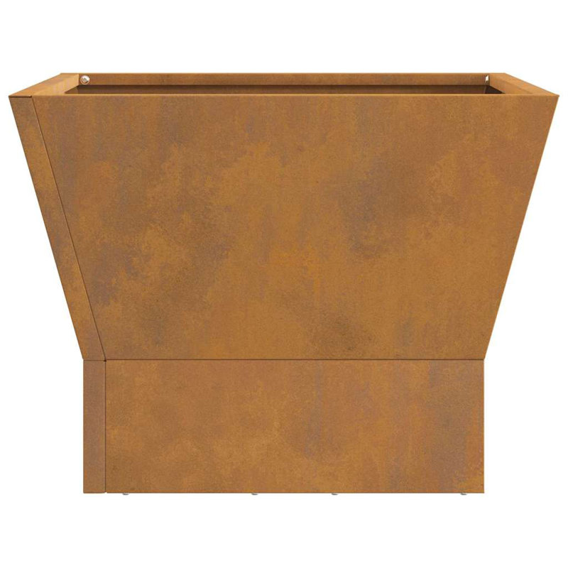 Metal Fire Pit, Brown, 30cm H x 40cm W x 40cm D