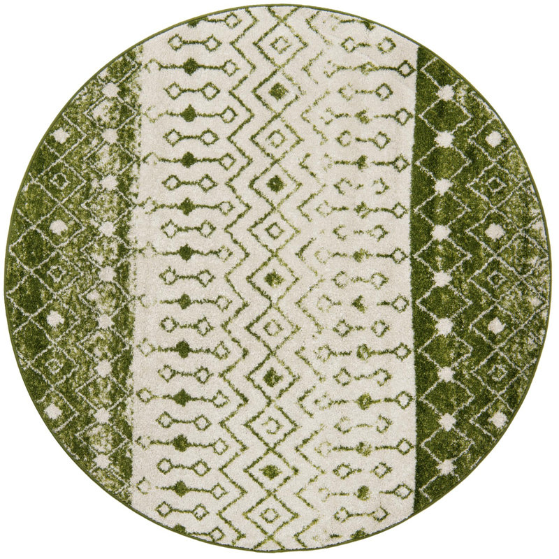 Somerville Geometric Indoor Rug, Round 6'