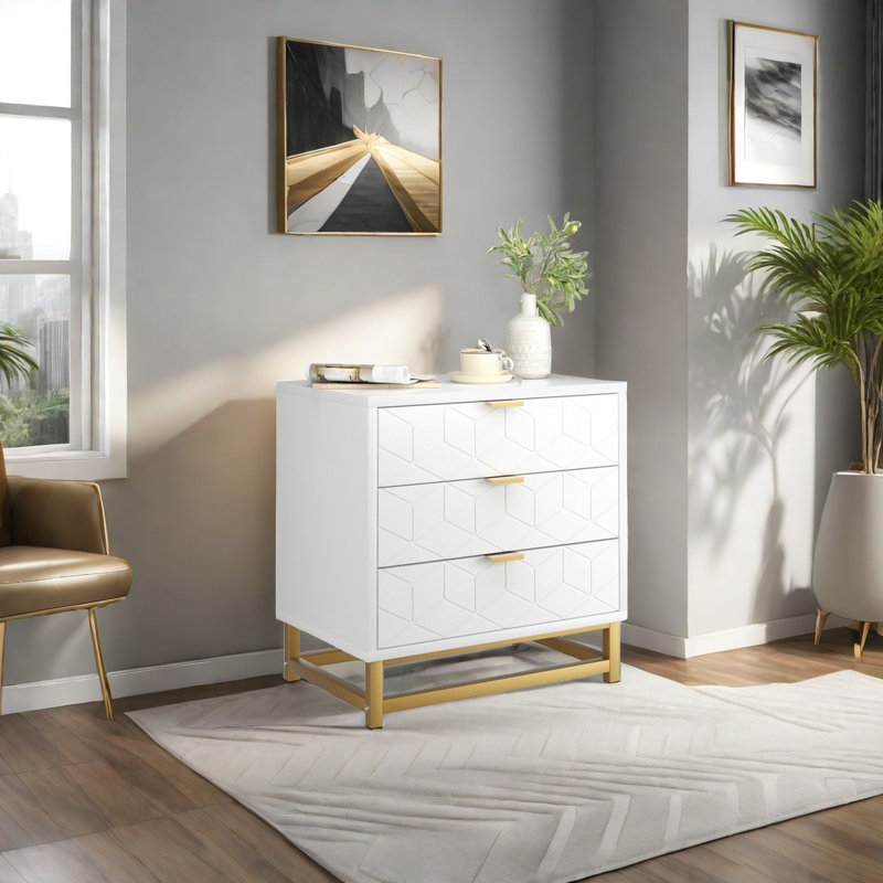 58.4 cm W Chest of 3 Drawers