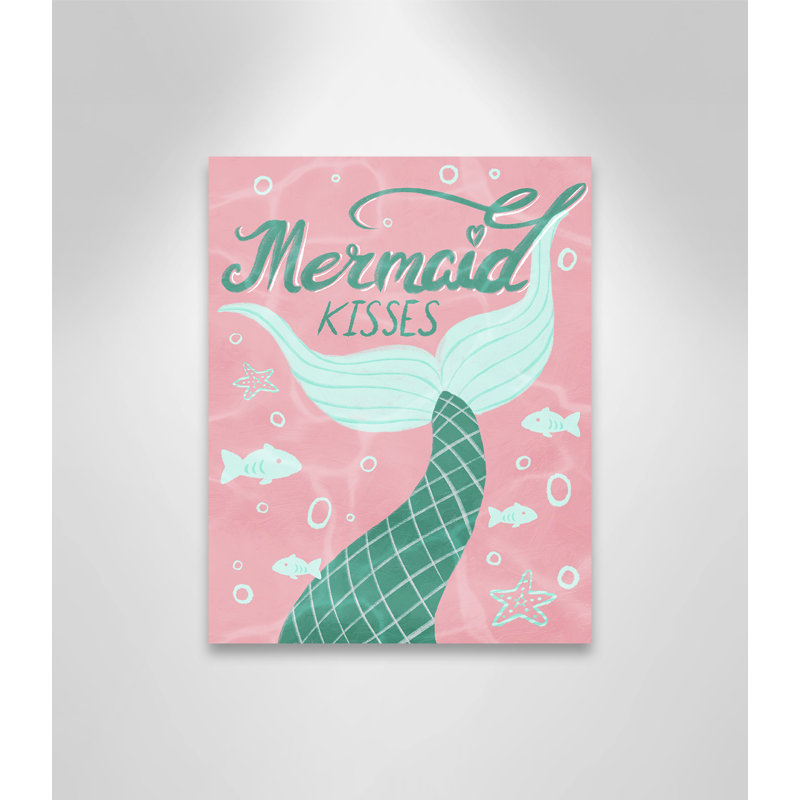 Mermaid Kisses 1, impression sur papier, H 36 po x l 24 po x P 1,5 po, Canevas