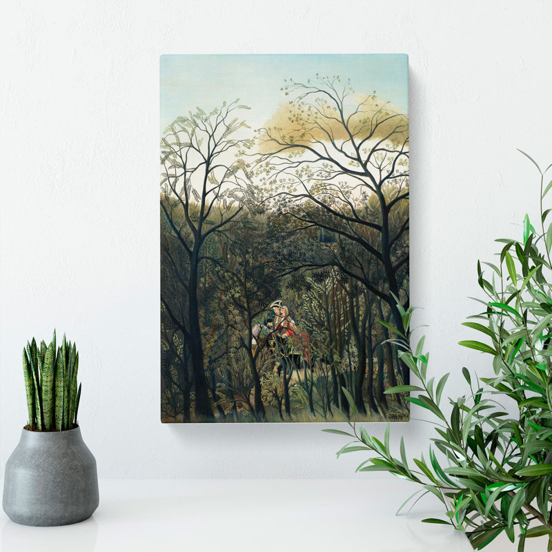 Rendezvous In The Forest by Henri Rousseau - Wrapped Canvas Painting, 76cm H x 50cm W x 3cm D