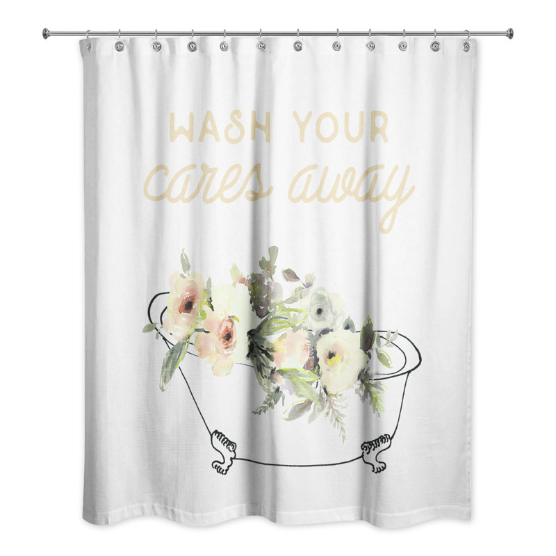 Rideau de douche simple Warrenup, Jaune