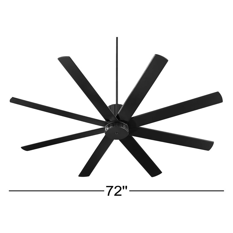 Ventilateur de plafond transitionnel noir 72 po 8 pales Proxima - noir texturé