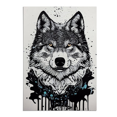 Wolf Graffiti No.3 - Wall Art