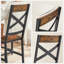 Kalman 44cm H Cross Back Side Chair in Brown