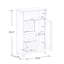 Bathroom Standing Storage Cabinet With 3 Drawers And 1 Door-White