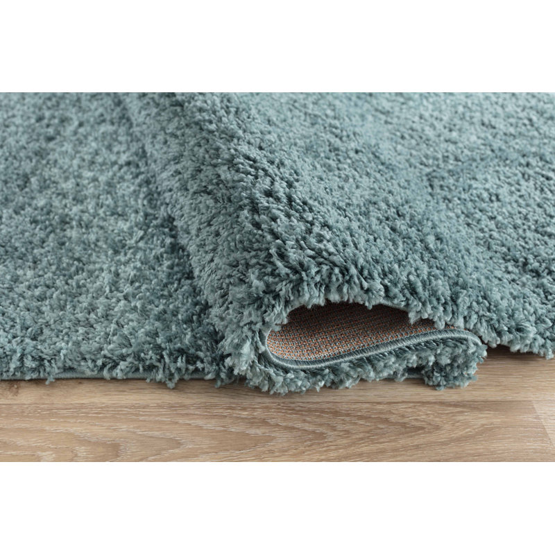Esterly Shaggy Duck Egg Blue Rug, Rectangle 200 x 290cm