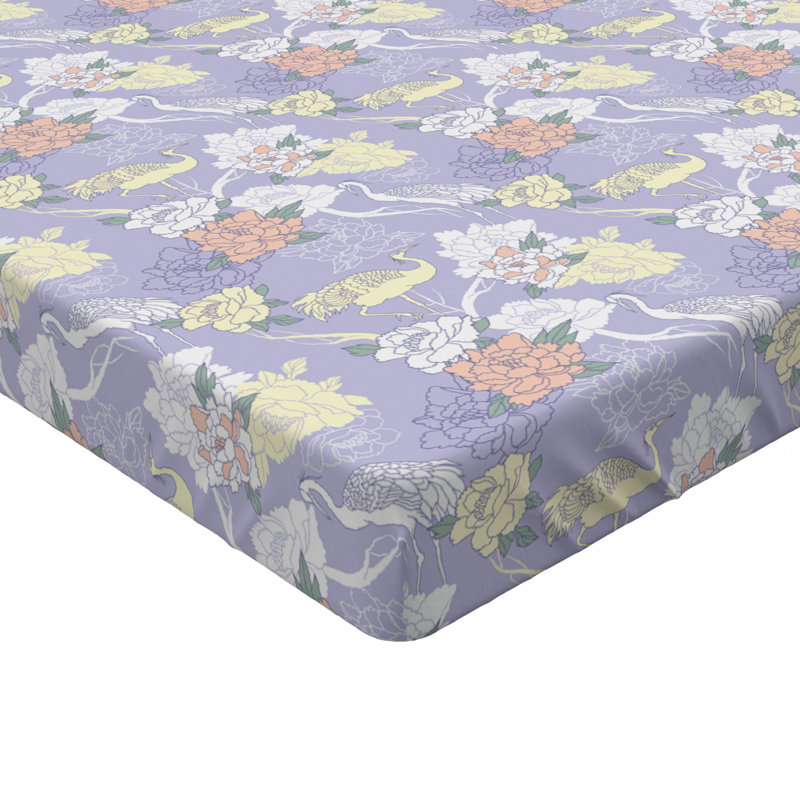 Microfiber Floral Fitted Sheet, Twin XL Fitted Sheet
