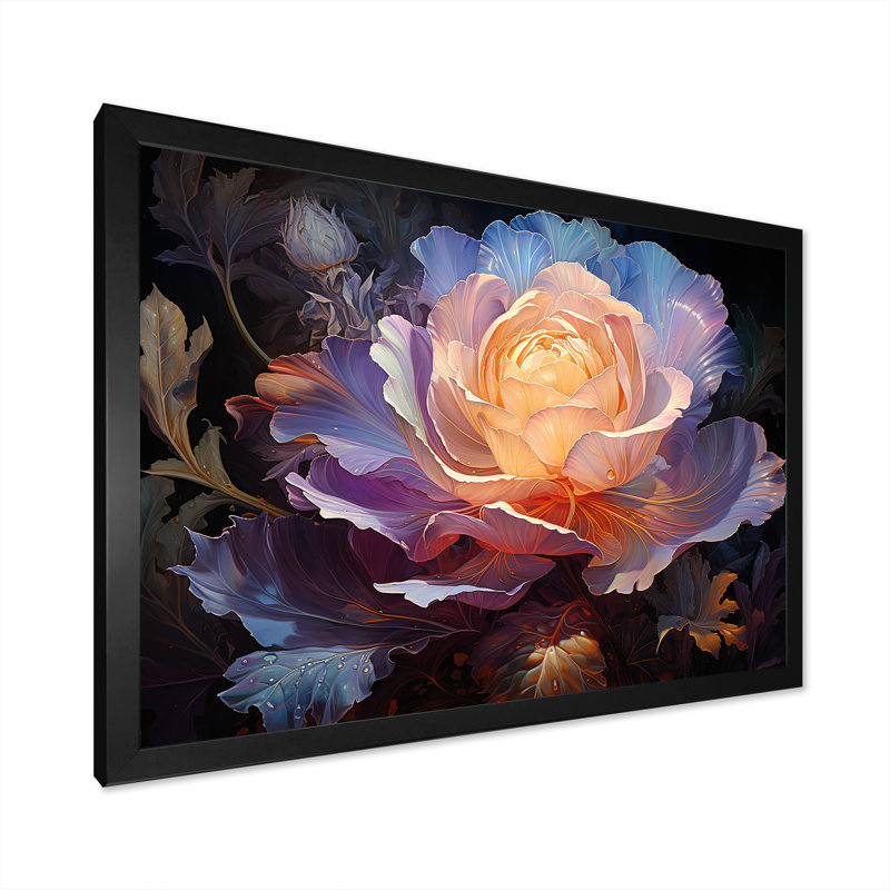 Élégance de pivoines sur toile, Cadre simple noir, H 30 po x l 40 po x P 1,5 po