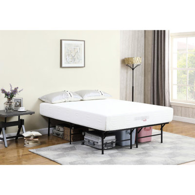 Lit plateforme double noir, acier robuste pour lit de nuit Lullaby
