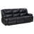 Tranisha 85.1'' W Faux Leather Reclining Sofa in Black