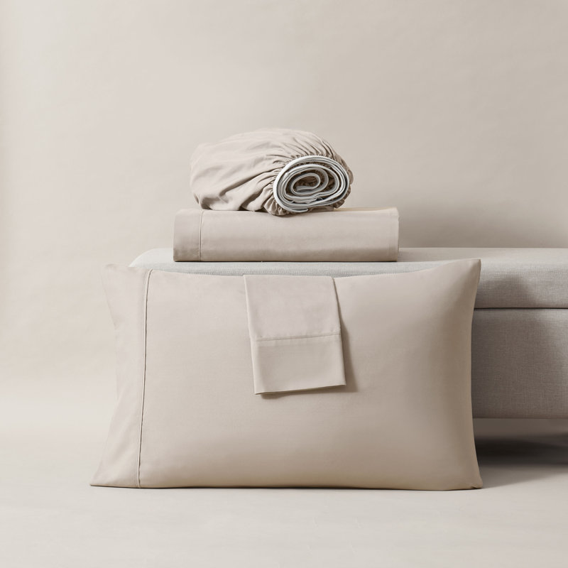 Luxury Collection Classic Smooth Thread Sheet Set, Split King, Toasted Birch