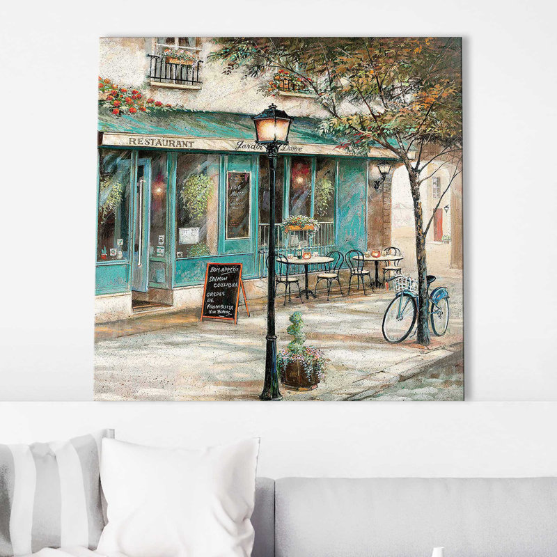 Rue du jardin II par Ruane Manning - Peinture, Toile tendue, H 28 po x l 28 po x P 1,5 po