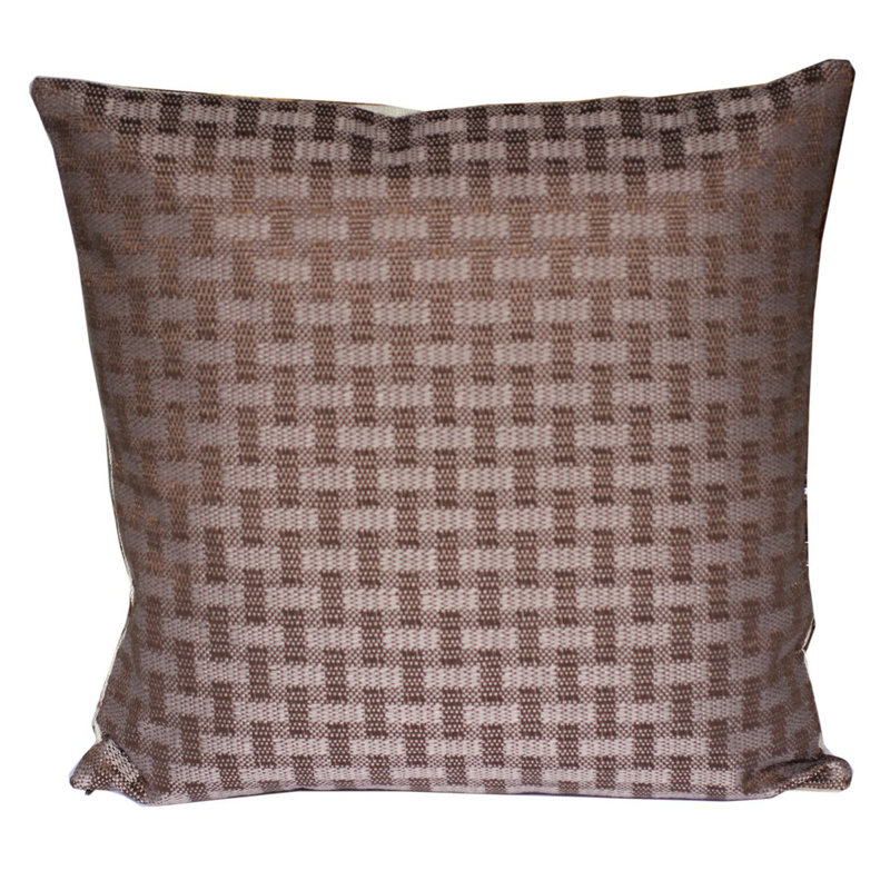 Gumercindo Geometric Square Cushion Cover, Brown