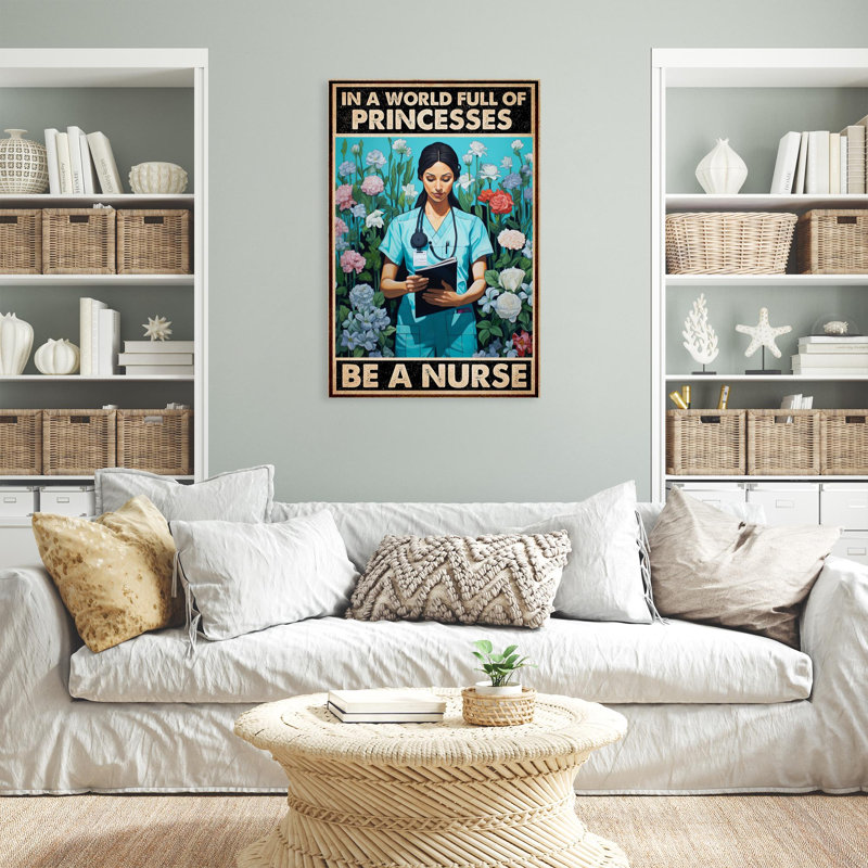 Woman Be A Nurse, L 11 po x H 14 po x P 1,25 po