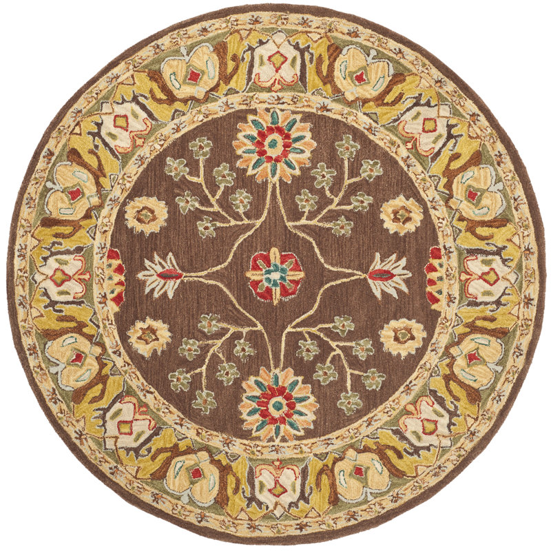 Tingley Hand Tufted Wool Pile Oriental Rug, Round 6'