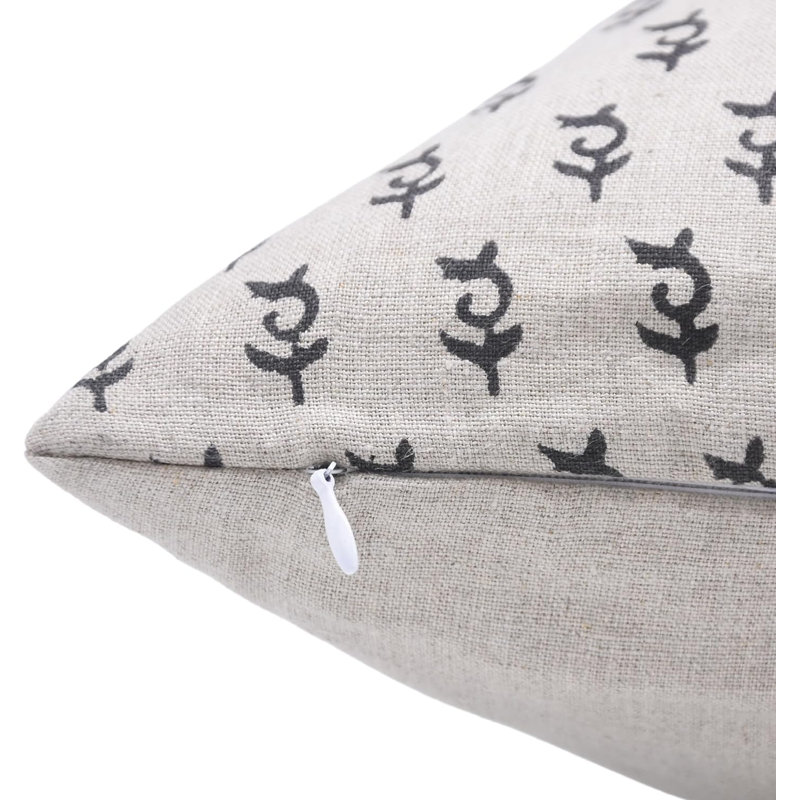  Floral Linen Indoor/Outdoor Pillow Cover, 14" x 14", Square