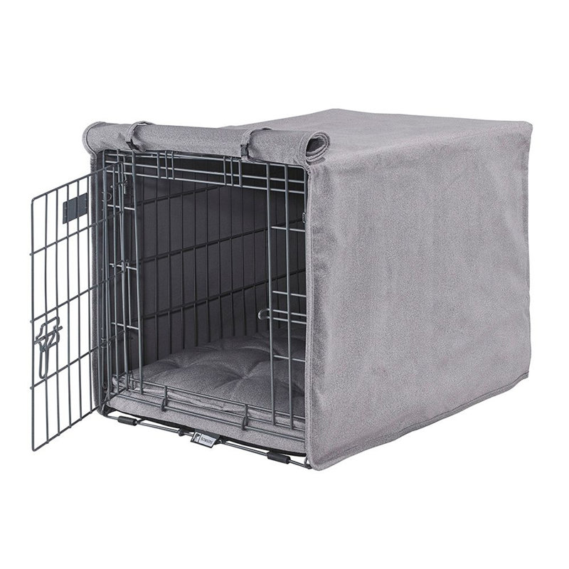 Fabric Pet Crate Cover, 19"H x 30"W x 21"D, Gray
