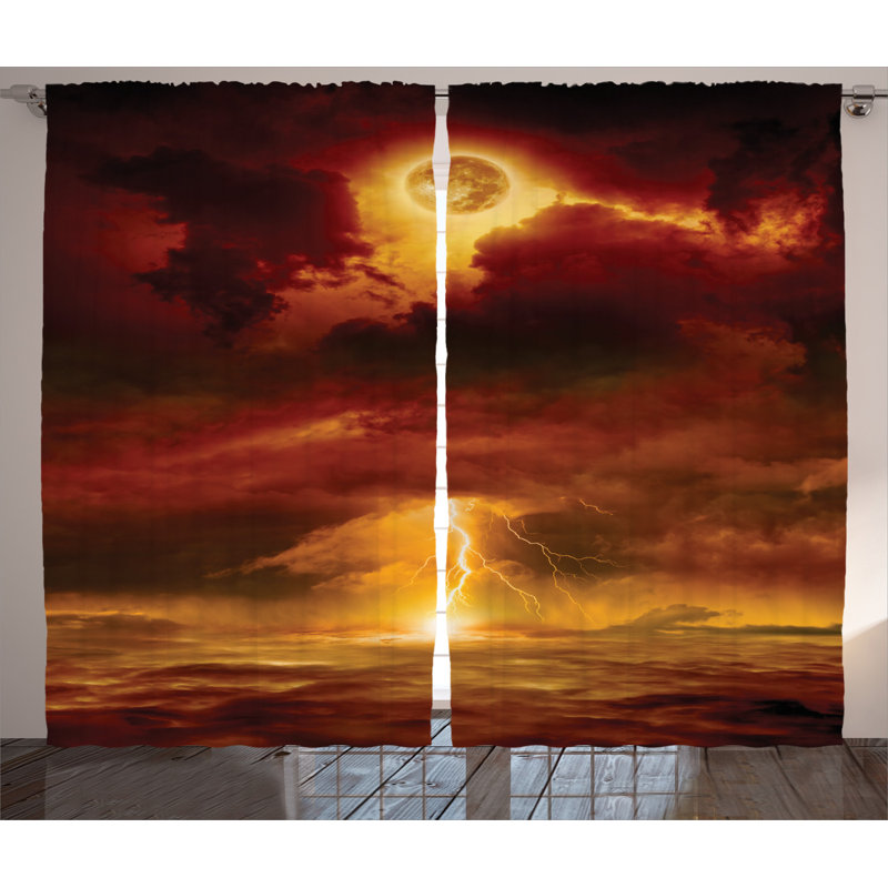 Nature Semi-Sheer Rod Pocket Curtain Panels, 54" x 96"