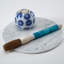 Lily's Living 12.6" Aqua Blue Cylindrical Jade Calligraphy Brush