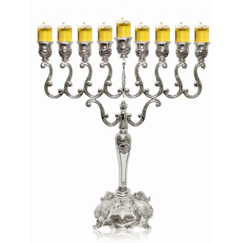 Lamp Lighters Ultimate Judaica Menorah, H 14 po x l 10 po x P 3 po