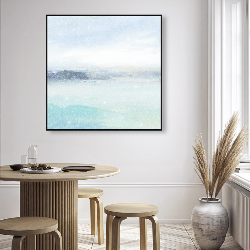 Calming Mist Print by Oliver Gal, 41"H x 41"W, Black Floater Frame