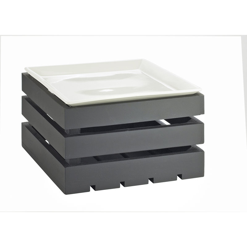 Square Crate Riser - 12" X 12" X 7", Midnight Bamboo