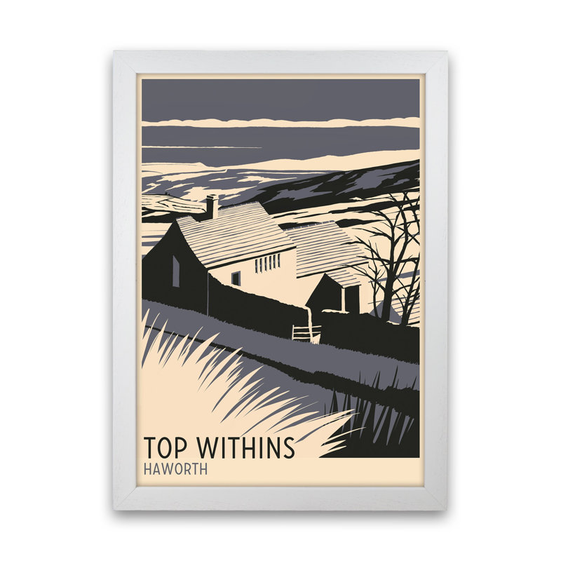 Top Withins Portrait by Richard O'Neill - Print, White Framed, 88cm H x 64cm W x 3cm D