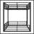 Metal Queen Over Queen Bunk Bed For Teens And Adults, Space-Saving Design With Noise Reduction And No Box Spring Needed, Black