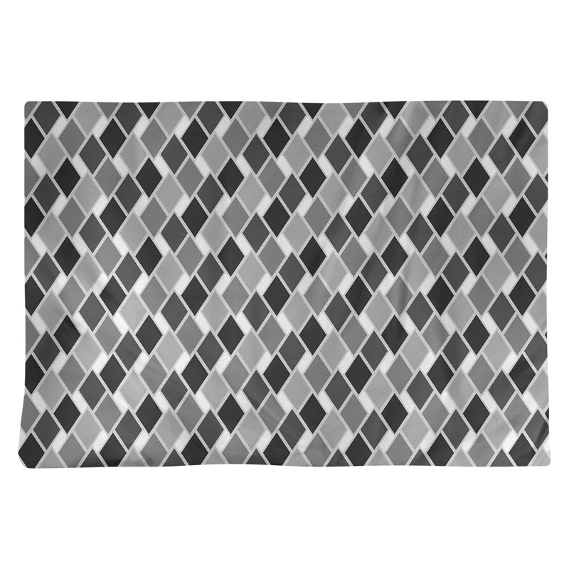 Napperon en coton 18 "Retro Diamonds, Noir