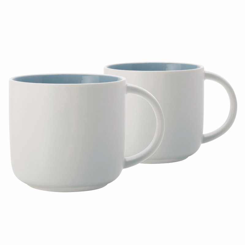 Porcelain Coffee Mug, Light Blue