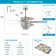Dual Crystal Ceiling Fan With Lights, Fandelier Chandelier Fans with Remote Control