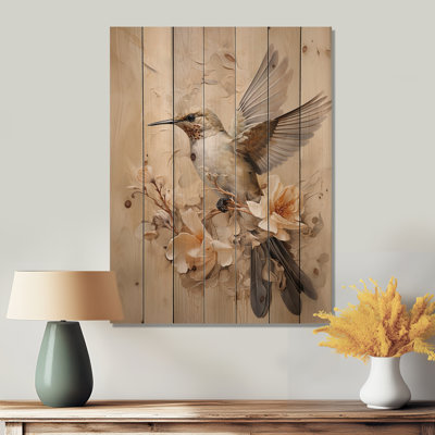 Denain - Décoration murale animaux sur bois de pin naturel