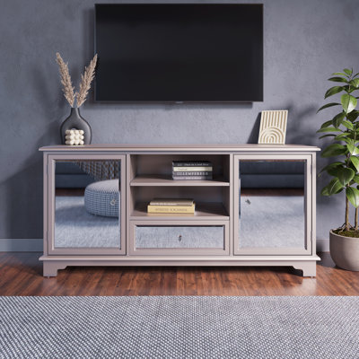 Meuble télé avec finitions argent Sorrel